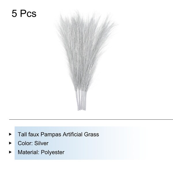 Faux Pampas Grass 17.7 Fake Pampas Grass for Wedding Decoration