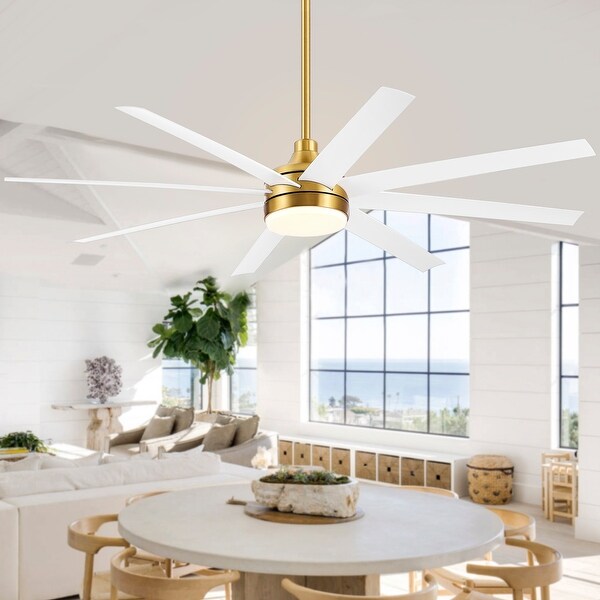 65 Inch Gold Ceiling Fan with Light Remote(8-Blade) Shopping - The Best Deals on Ceiling Fans | 40886117