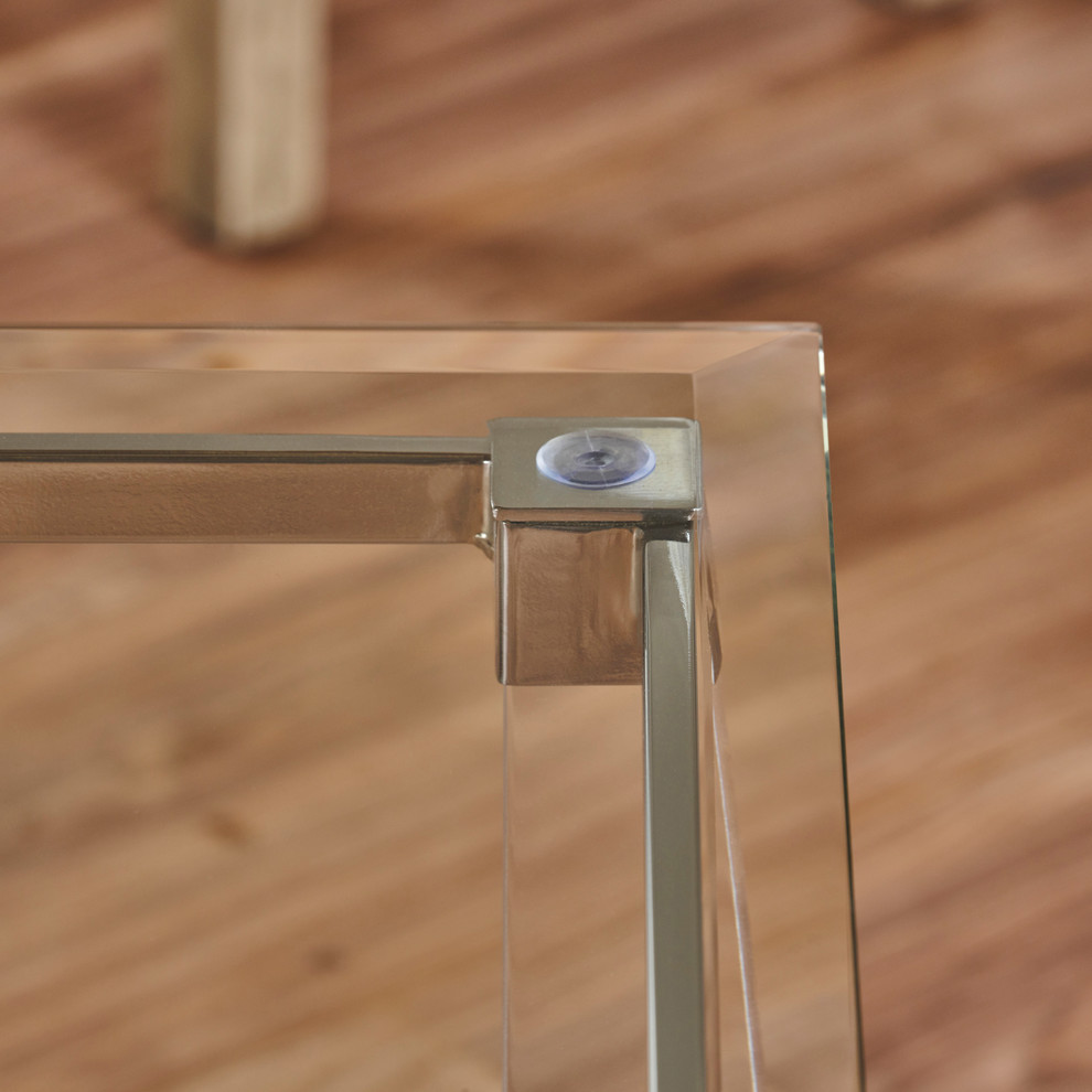 GDF Studio Orson Acrylic and Tempered Glass Square Side Table   Contemporary   Side Tables And End Tables   by GDFStudio  Houzz