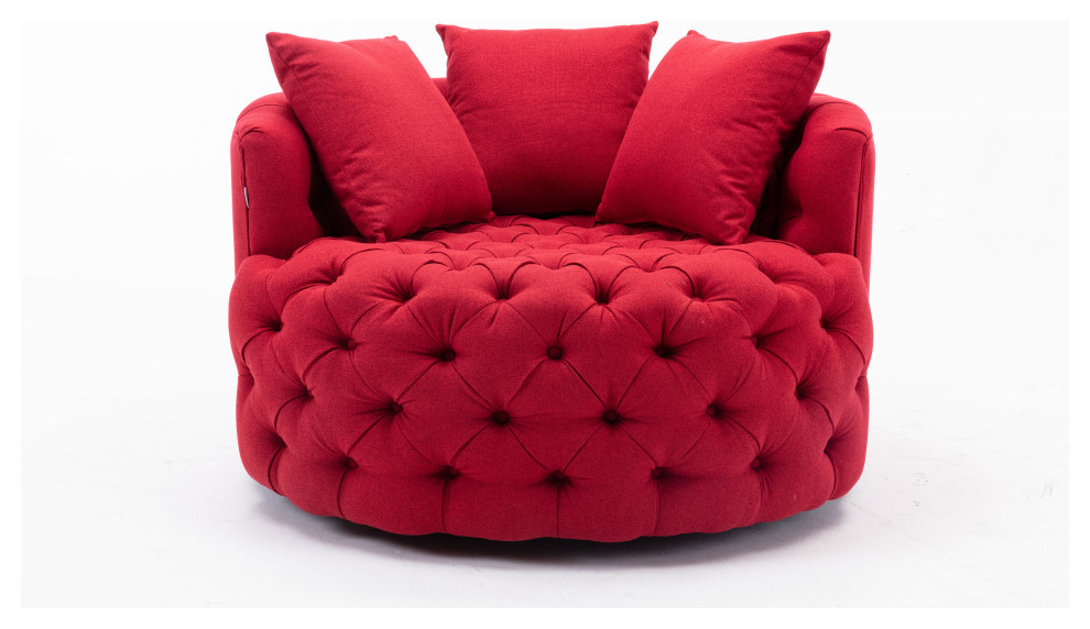 Romeo Modern Ins Swivel Accent Sofa Soft Chair   Contemporary   Armchairs And Accent Chairs   by Abrihome  Houzz