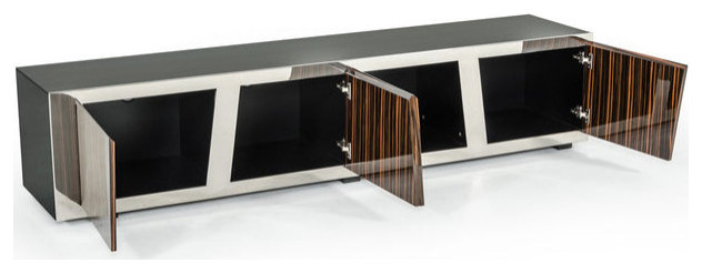 Melia Modern Ebony Tv Stand   Transitional   Entertainment Centers And Tv Stands   by V.S.D Furniture  Houzz