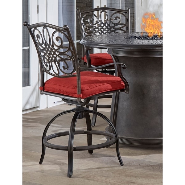 Hanover Traditions 5pc. Barheight Fire Pit Dining Set