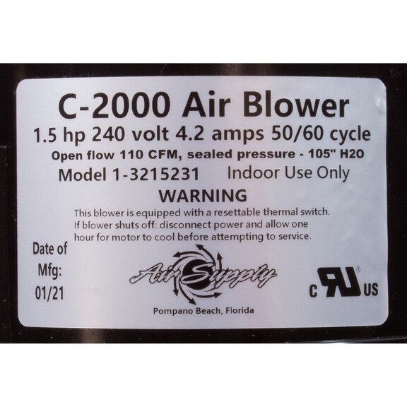 Air Supply of the Future 3220231 Blower  Air Suppl...