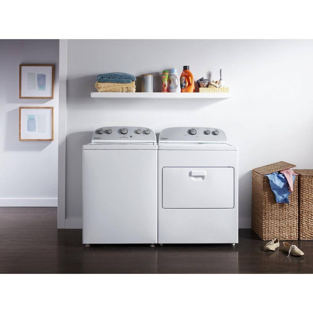 Whirlpool 27.5 in. 3.8 cu. ft. High-Efficiency White Top Load Washing Machine with Soaking Cycles WTW4955HW