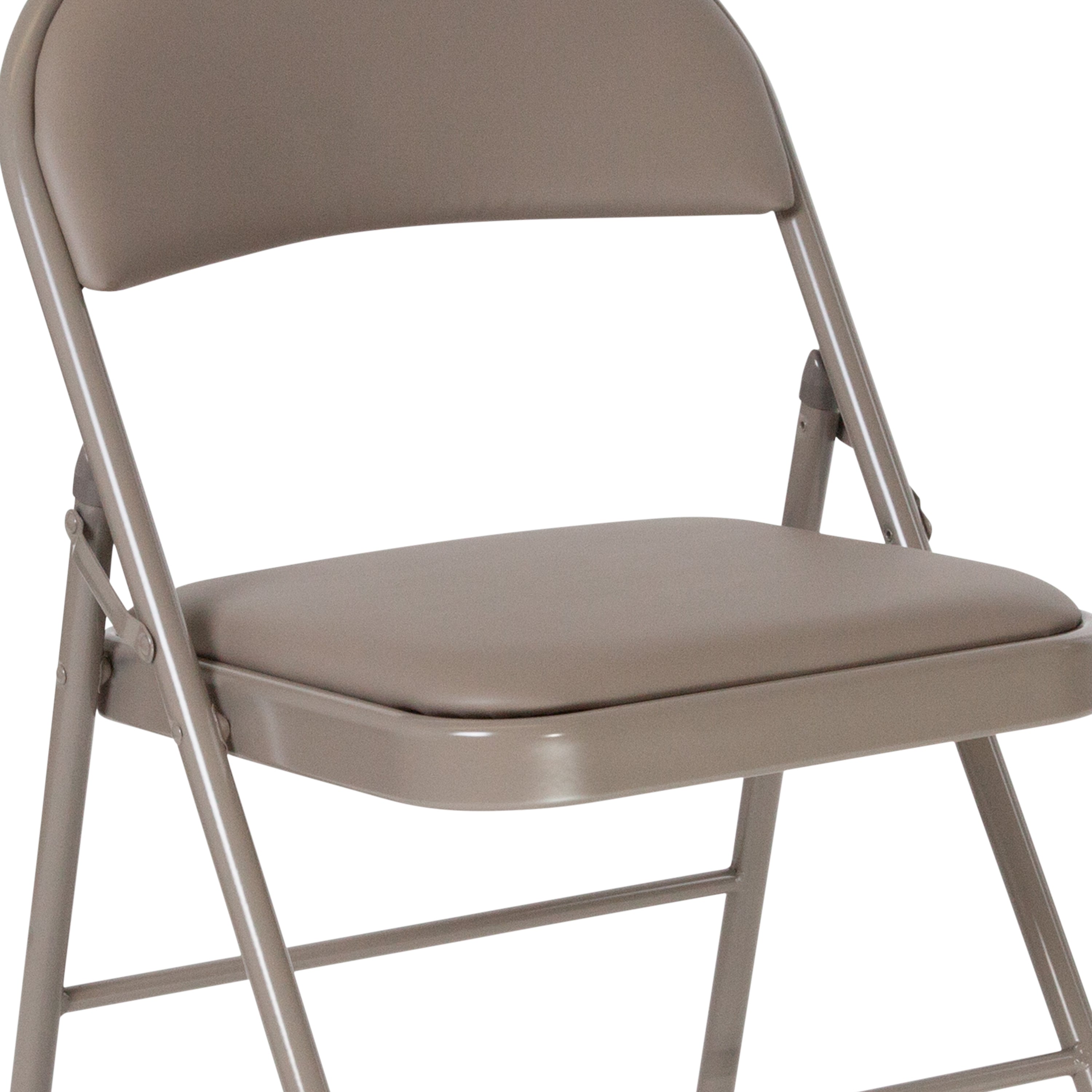 Flash Furniture HERCULES Series Double Braced Gray Vinyl Folding Chair