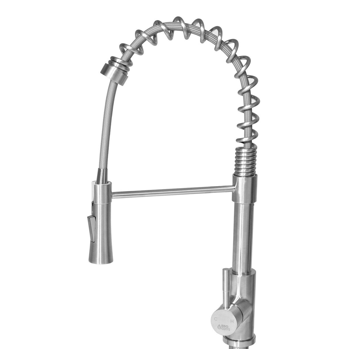 Signature Stainless Steel Outdoor Single Handle Pre-Rinse Coil-Spring Hot/Cold Faucet