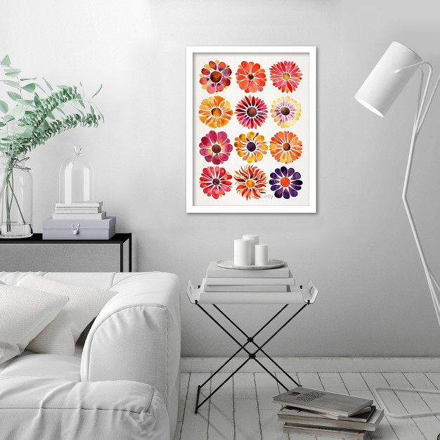 Americanflat Farmhouse Wall Art Room Decor Fiery Flower Power By Cat Coquillette