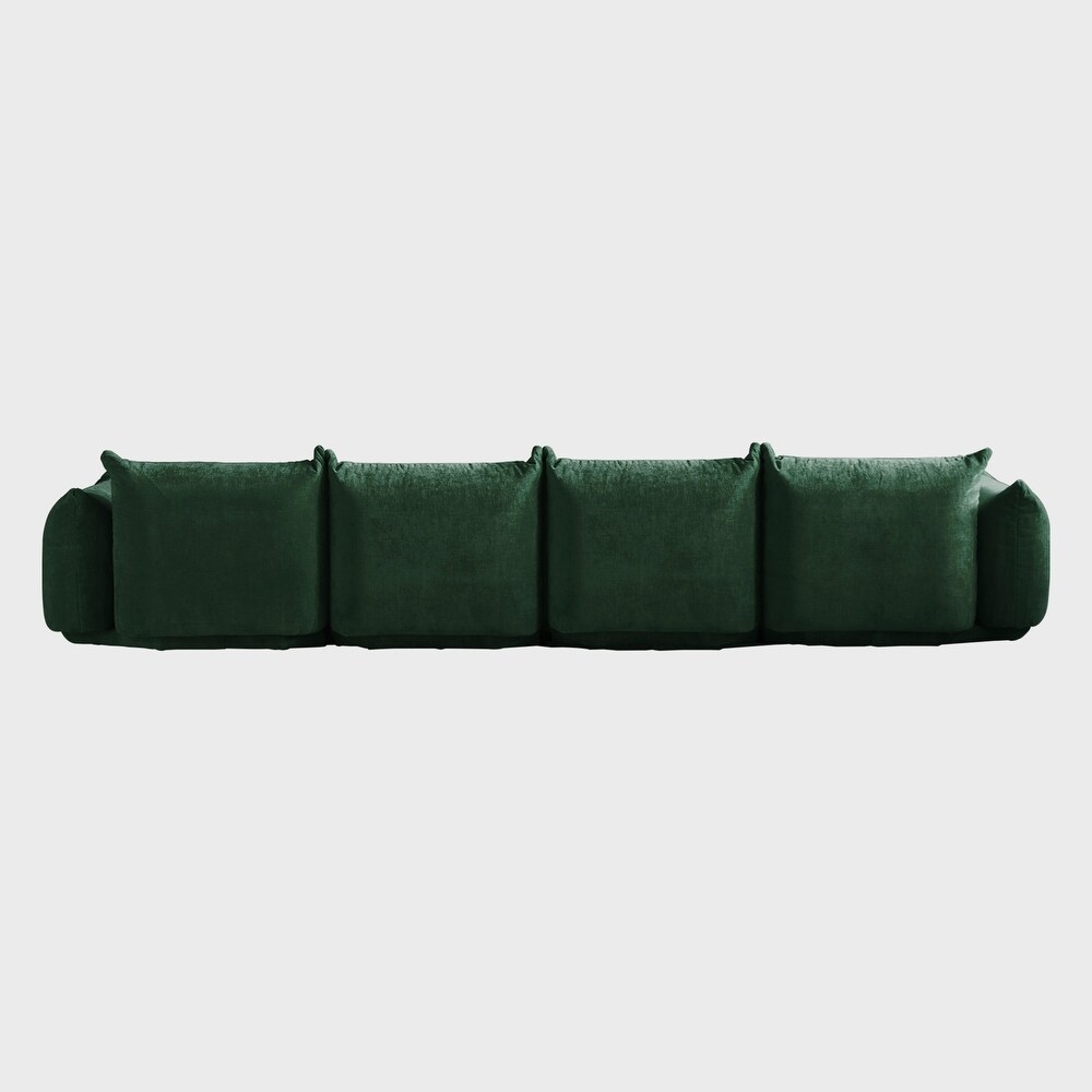 4 Seats Modular Sectional Sofa Chenille Fabric Sofa