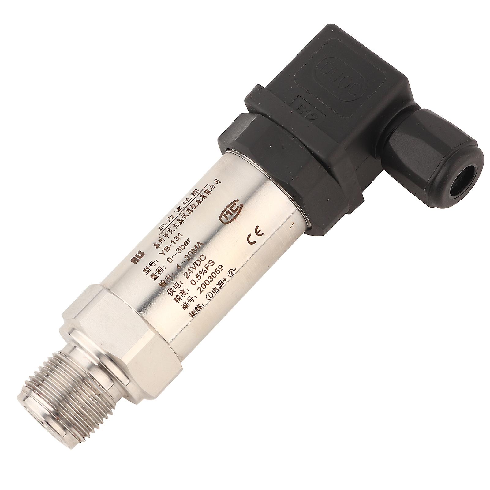 24vdc 0-3bar Silicon Pressure Transmitter Transducer 4-20ma Output For Water Gas Oil