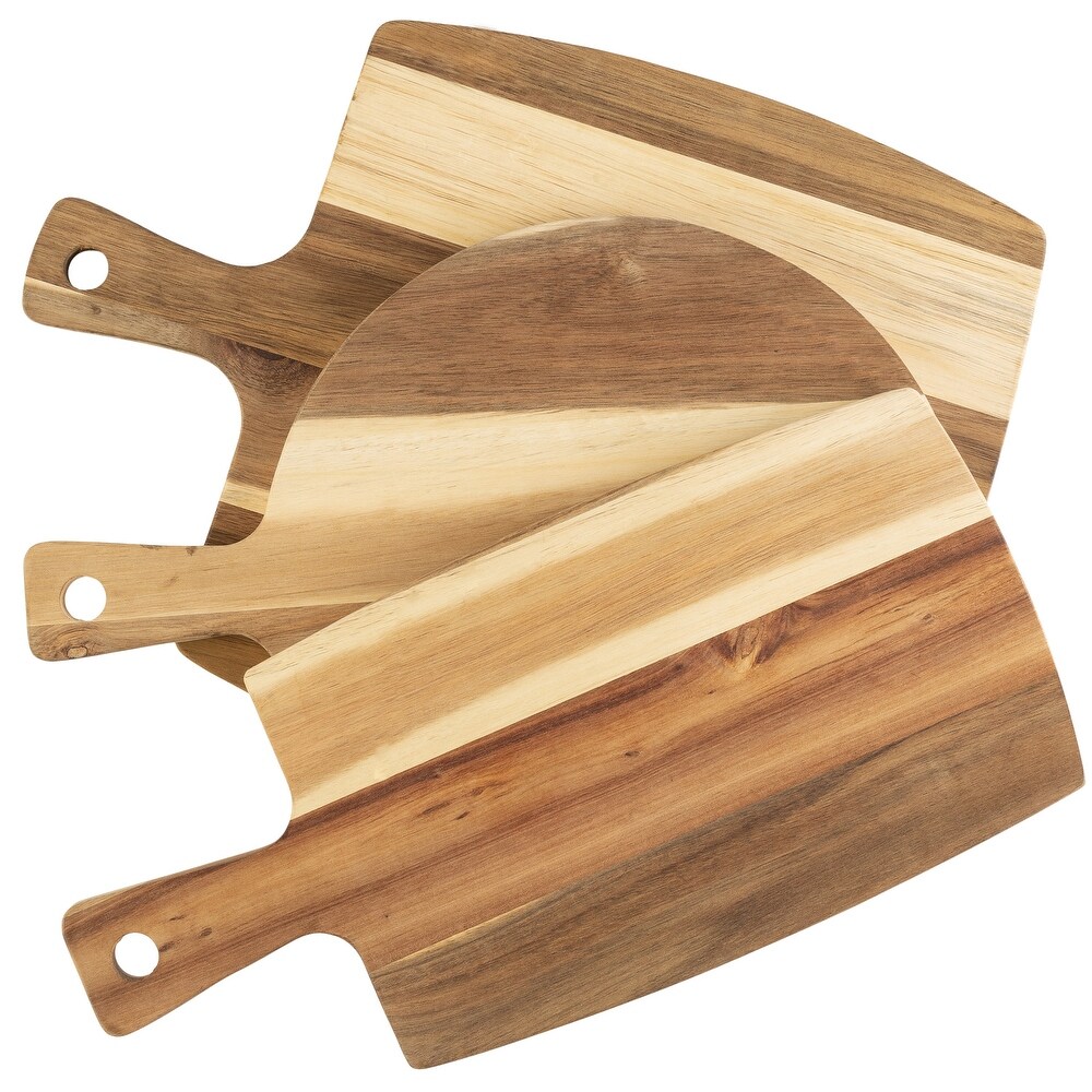 Cutting Boards for Kitchen   3 Piece Acacia Wood Cutting Board Set with by Classic Cuisine