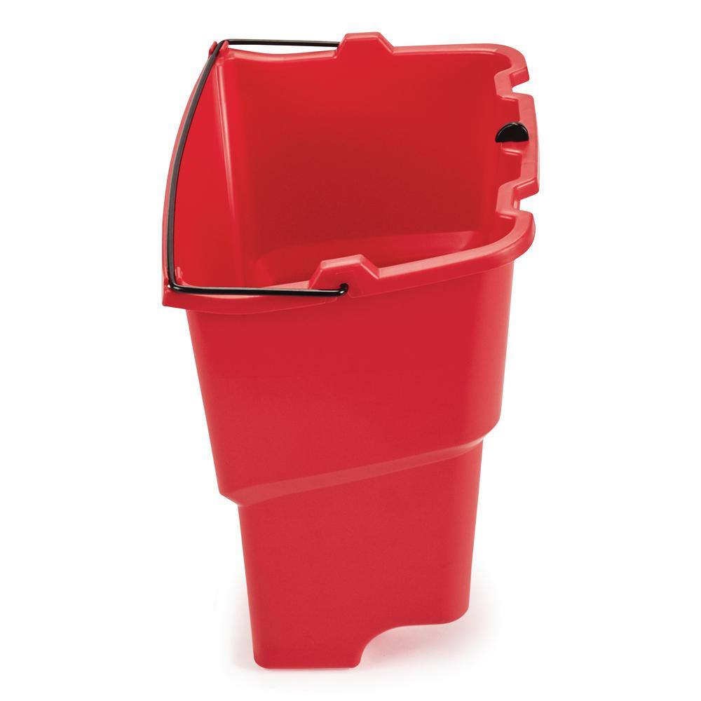 Rubbermaid Commercial Products WaveBrake 4.5 Gal. Red Plastic Dirty Water Bucket 2064907