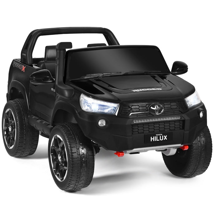 Costzon 2-Seater Ride on Car, 4WD 2x12V Licensed Toyota Hilux Battery Powered Truck w/ Remote Control