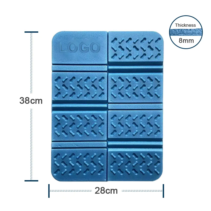 Portable Lightweight Mini Waterproof Folding Mat Ultralight 30g weight Foldable Seat Cushion for Blue