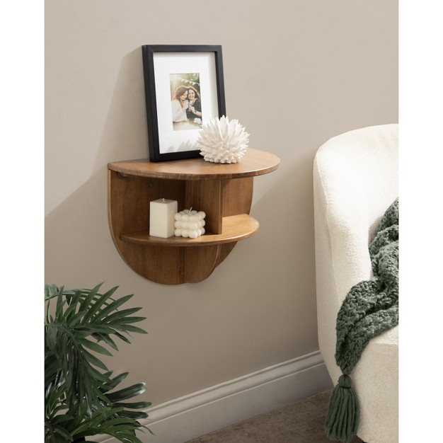 Kate And Laurel Jalla Wood Floating Side Table