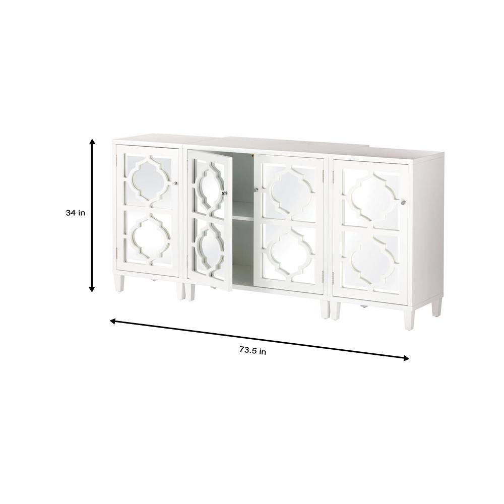 Home Decorators Collection Reflections White Mirrored Console Table SH00133-W