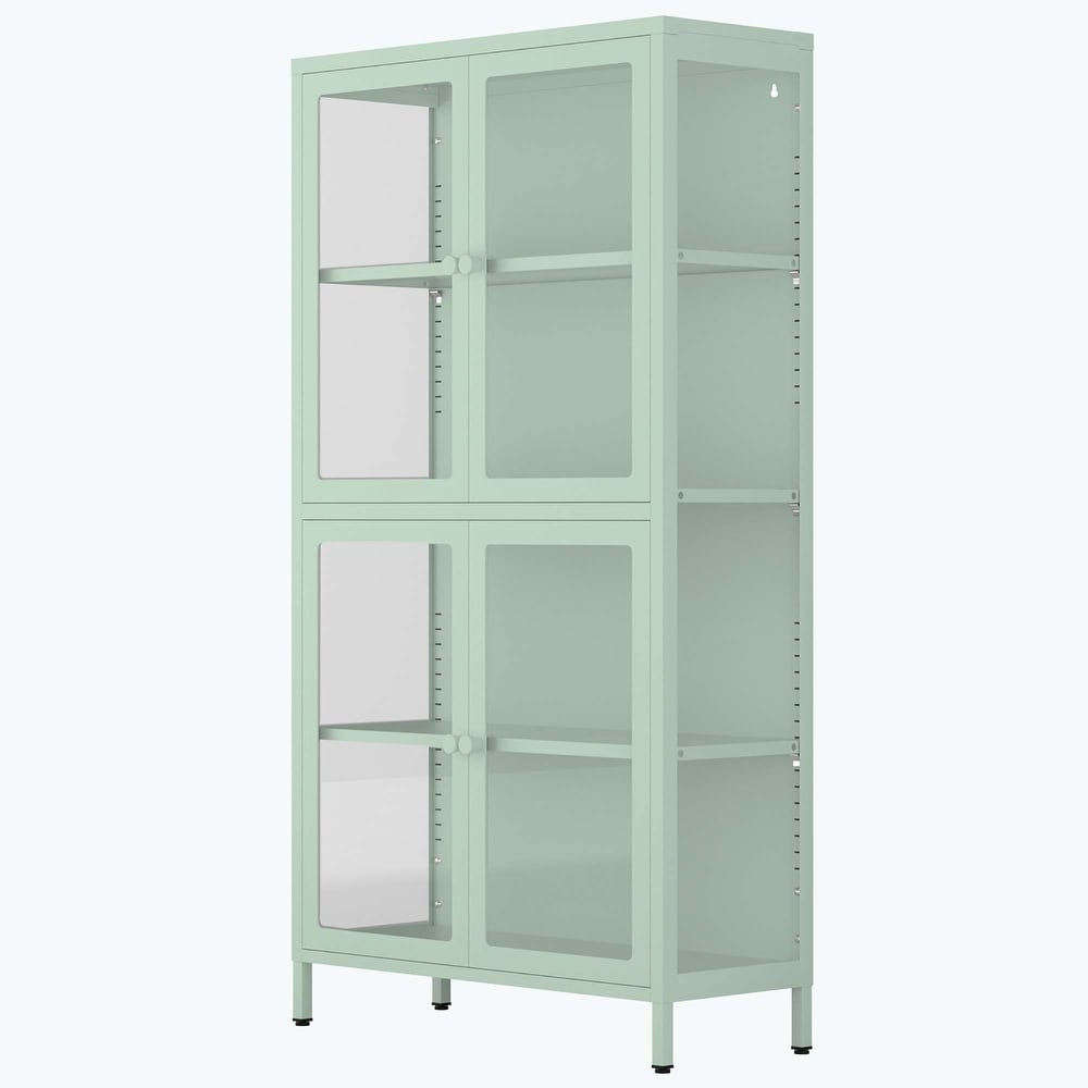 our Glass Door Storage Cabinet with Adjustable Shelves