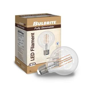 Bulbrite 60-Watt Equivalent G25 Clear Dimmable Edison LED Light Bulb Soft White (2-Pack) 861928