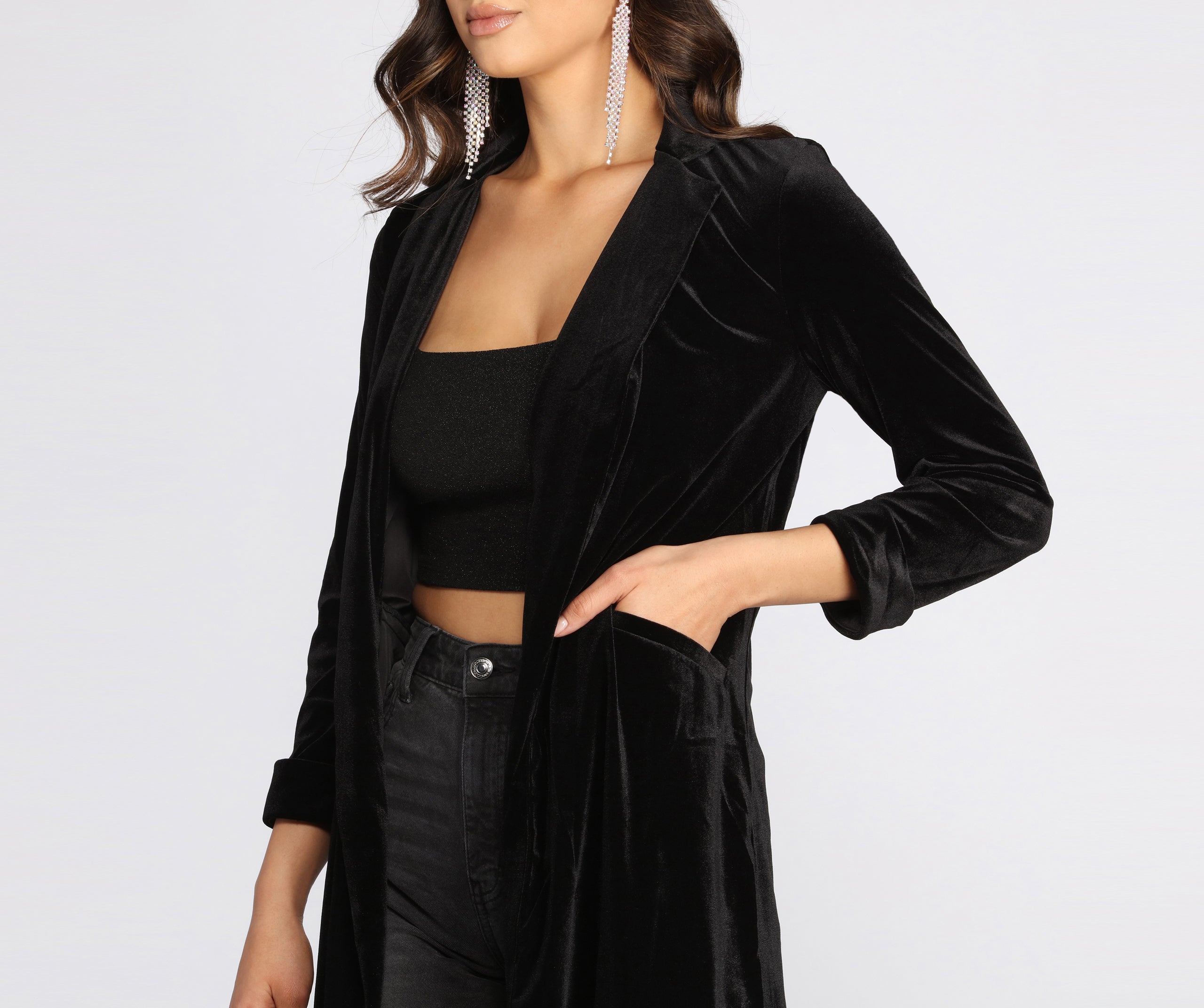 Oversized Luxe Velvet Blazer