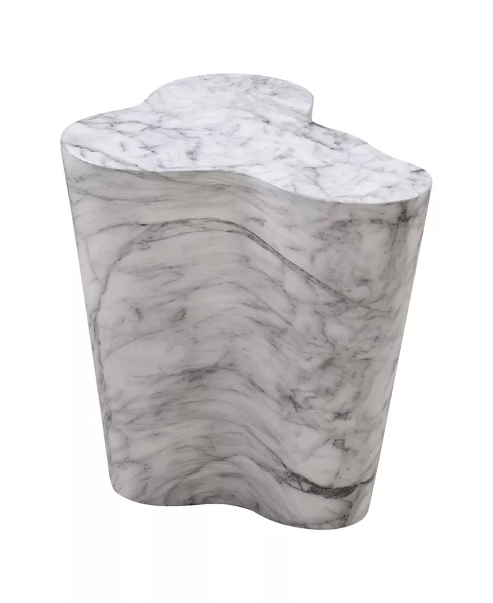 TOV Furniture Slab Marble Short Side Table