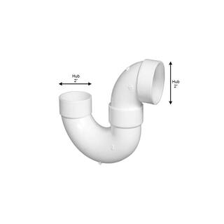 Charlotte Pipe 2 in. DWV PVC P-Trap with Solvent Weld Joint PVC00706X0800HD