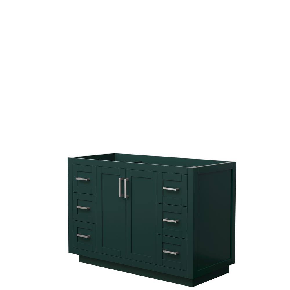 Wyndham Collection Miranda 47.25 in. W x 21.75 in. D x 33 in. H Single Bath Vanity Cabinet without Top in Green WCF292948SGECXSXXMXX