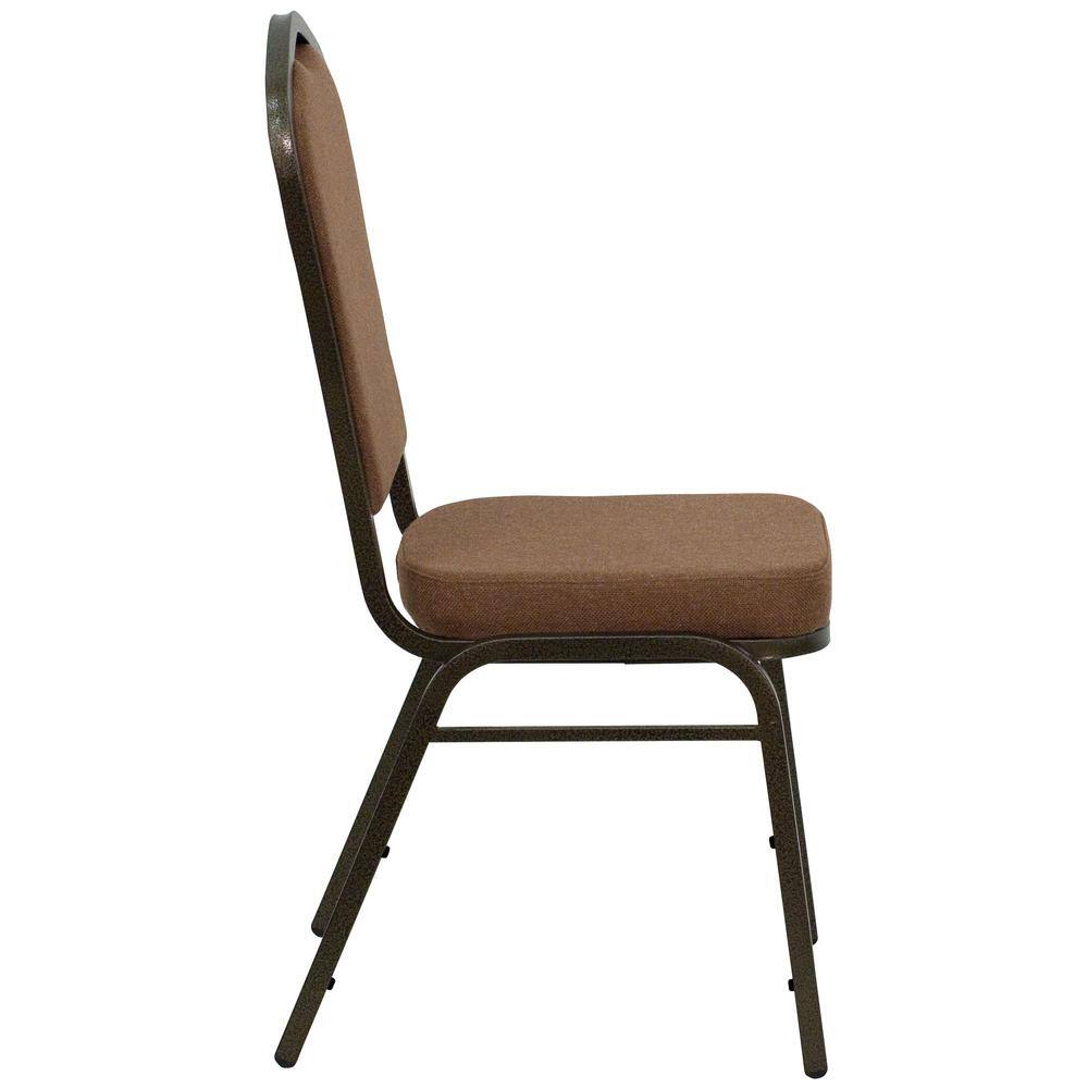 Carnegy Avenue Fabric Stackable Chair in Coffee CGA-FD-3856-CO-HD