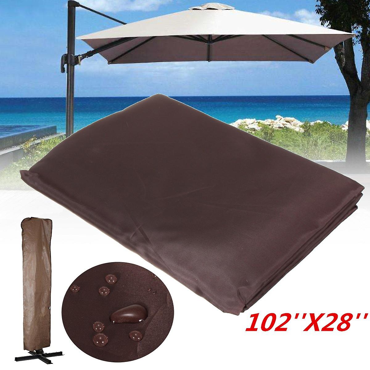 Born Pretty Garden Patio Umbrella Rain Cover Waterproof Polyester Canopy Protective Cover Bag Outdoor Rain Gear Accessories Fit 9-11ft