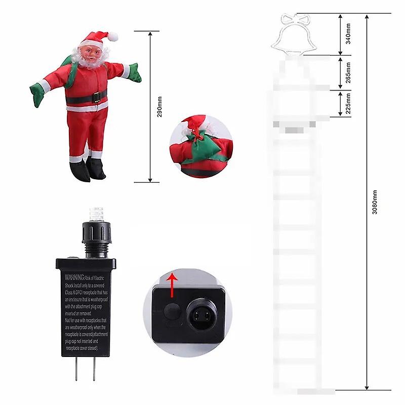 Led Christmas Lights Decorative Ladder Lights With Santa Claus For Indoor Outdoor