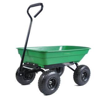 Tatahance Poly Garden Dump Truck Folding Car in Grass Green with Steel Frame W22752500-Z