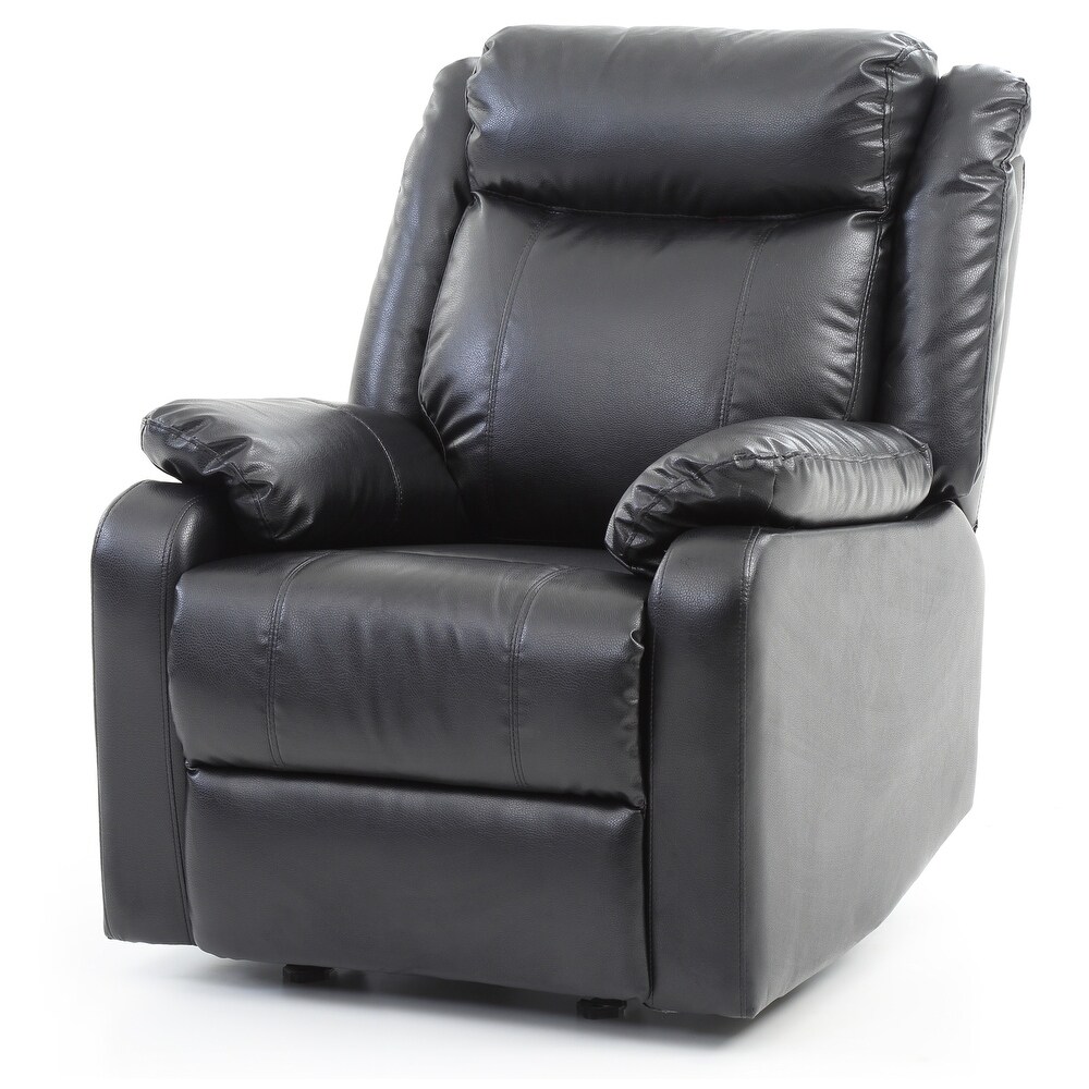 PU Faux Leather Rocker Recliner Reclining Home Theater Seating Sofa Recline Chair 360掳 Swivel Rocker Rocking Recliner