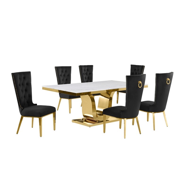 Best Quality Furniture D321 SC334 7 Dining Set with 78\