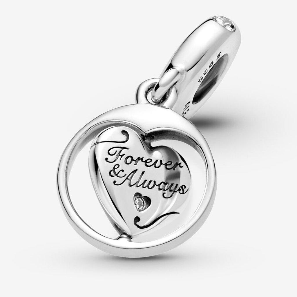 PANDORA  Spinning Forever & Always Soulmate Dangle Charm