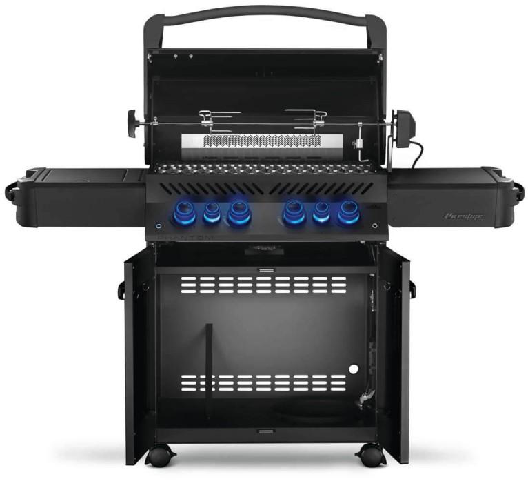 Napoleon Bbq P500RSIBNK3PHM Phantom Prestige 500 Rsib With Infrared Side And Rear Burners , Natural Gas, Matte/Matt Black