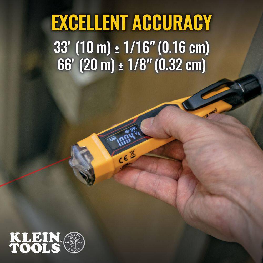 Klein Tools Non Contact Voltage Tester with Laser Distance Meter 12-1000V AC NCVT6