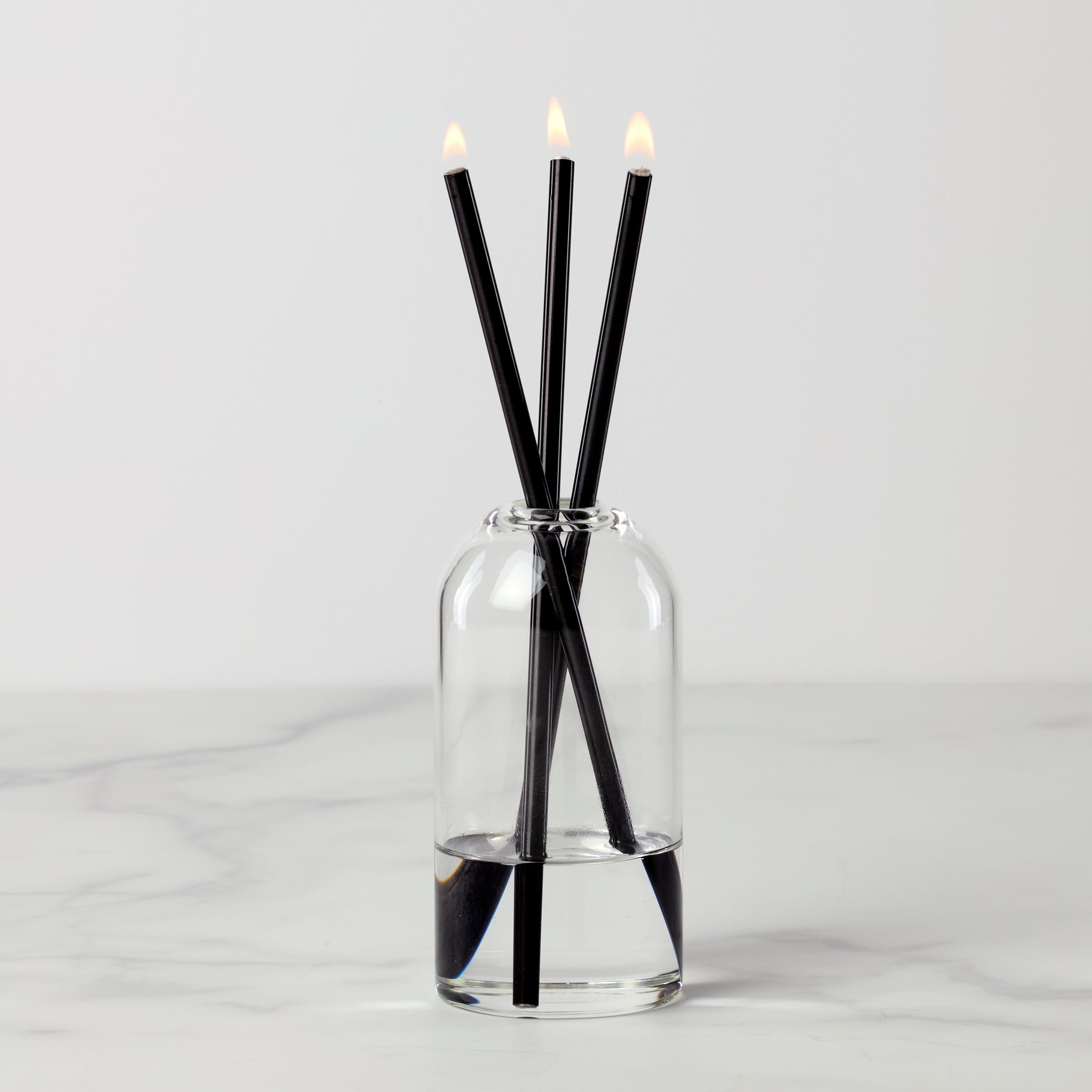 Wylie Signature Everlasting Candle - Clear/Black