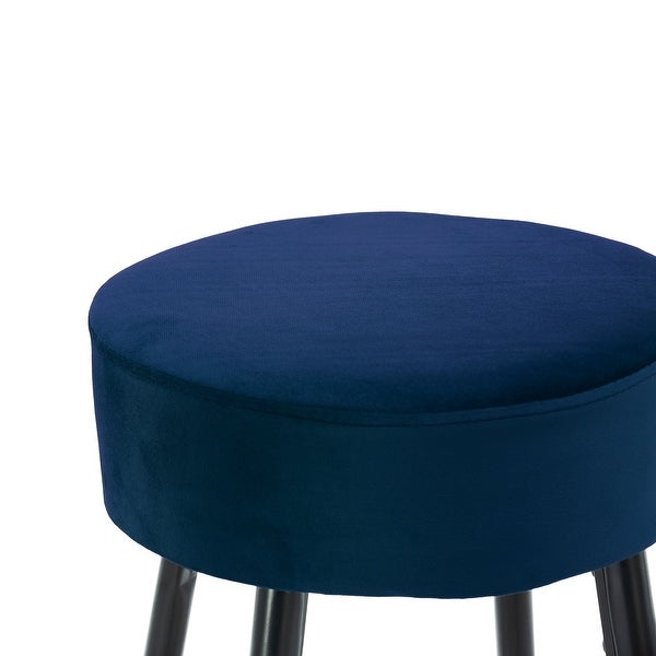 30.11 in. Metal Frame Bar Stool with Velvet Seat