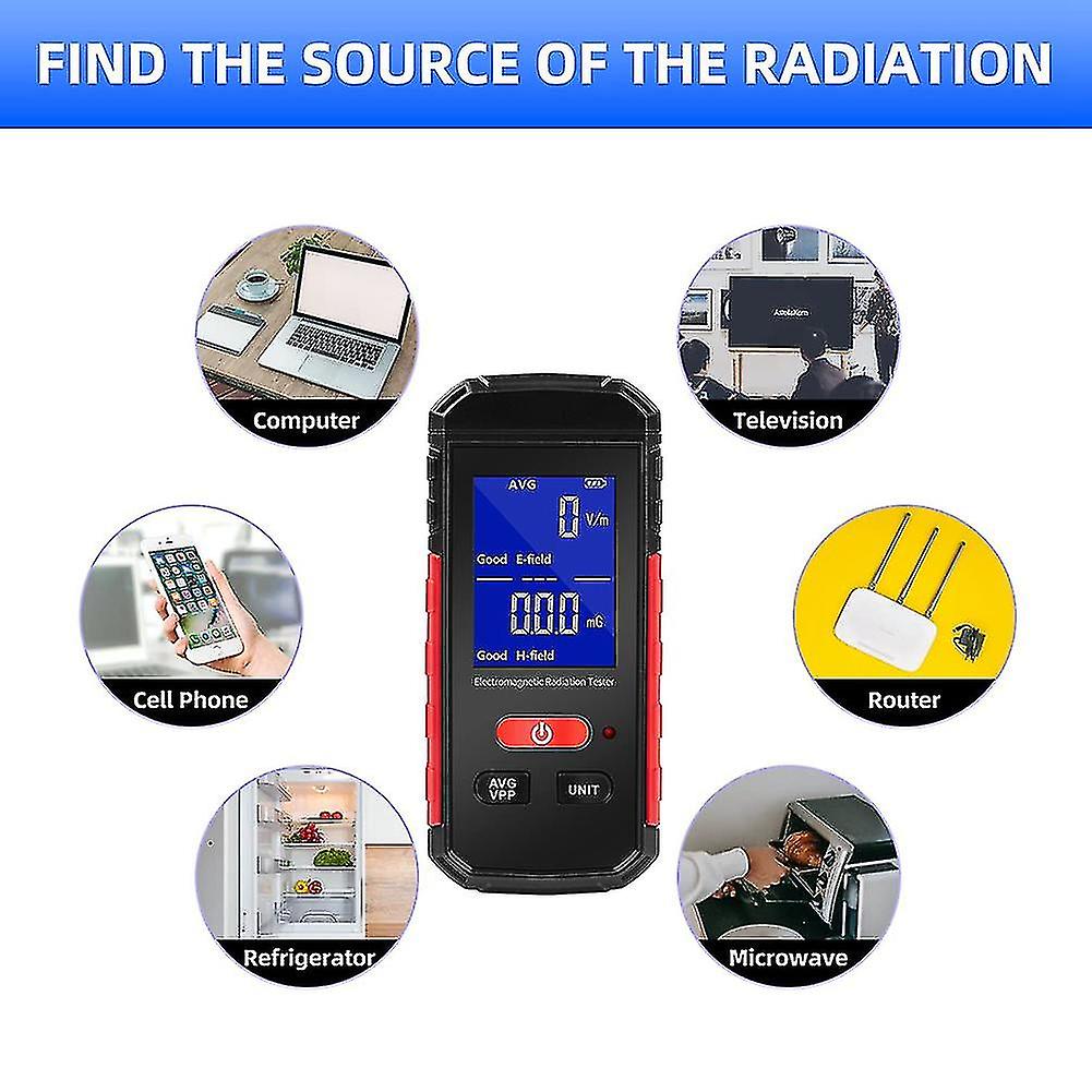 Emf Meter， Electromagnetic Radiation Detector， Rechargeable Digital Emf Tester， Electric/magnetic F-dt