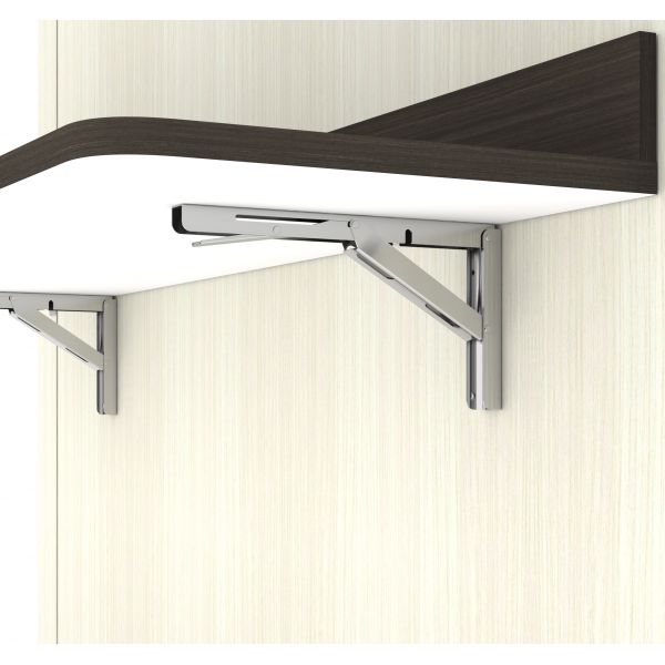 Bestar Lumina Queen Wall Bed with Desk in White Chocolate and Dark Chocolate