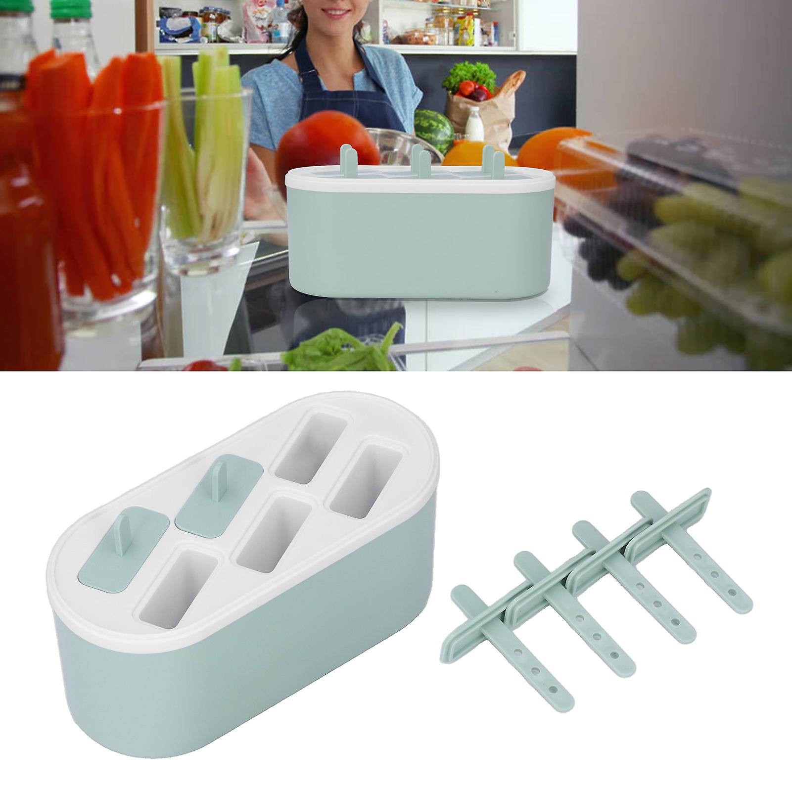 Popsicle Molds Set， 6 Cavities Silicone Ice Pop Molds Diy Homemade Ice Cream Molds With Ice Box Container And 6 Sticks Pop Maker For Kids Adult Diy Pa