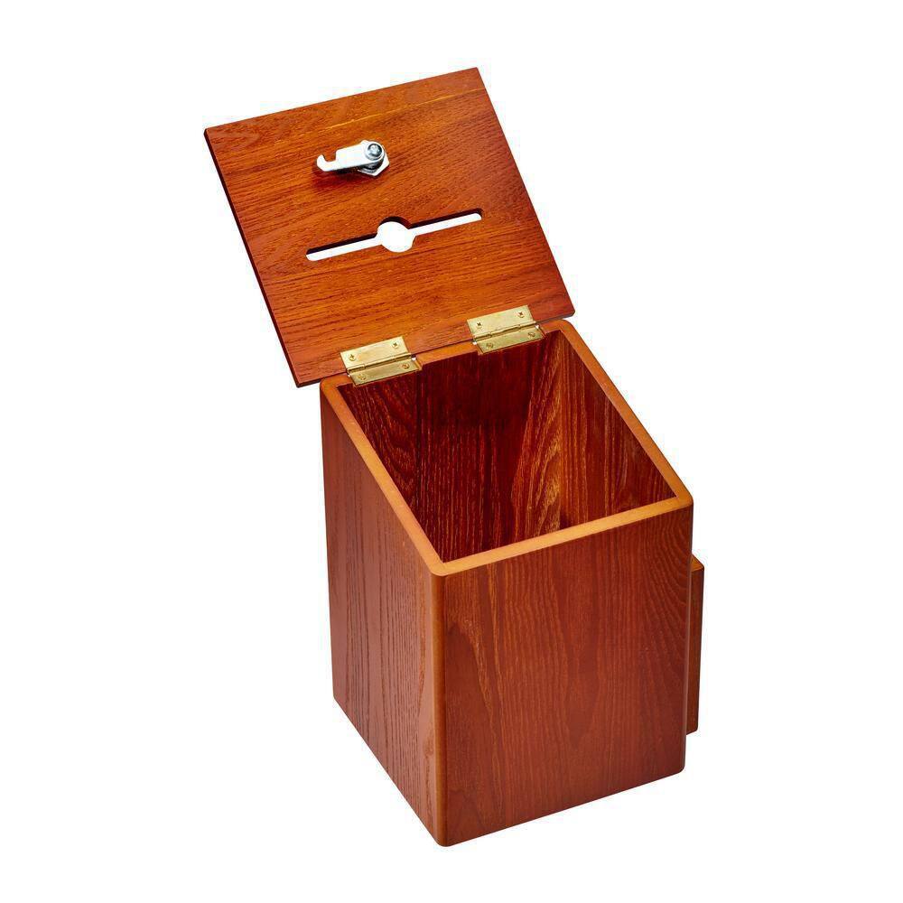 AdirOffice Squared Wood Locking Suggestion Box Medium Oak with Suggestion Cards 632-01-MEO-PKG