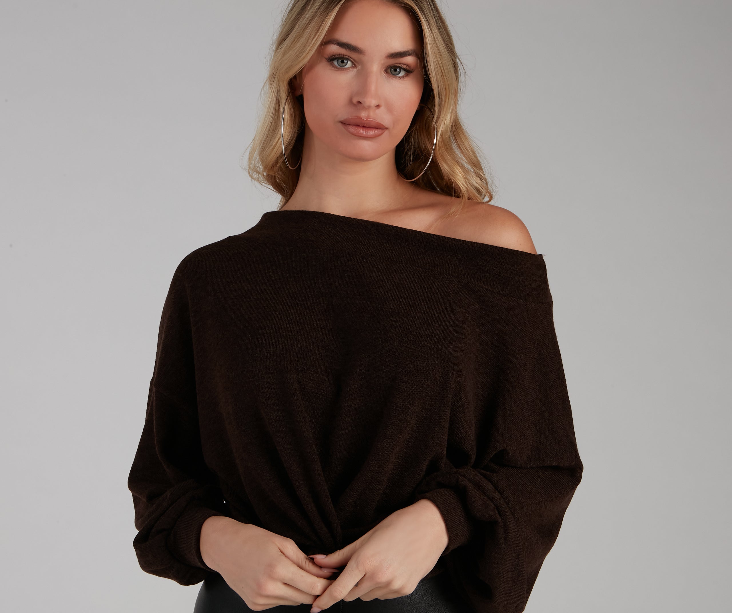 Casually Elevated Off-The-Shoulder Top