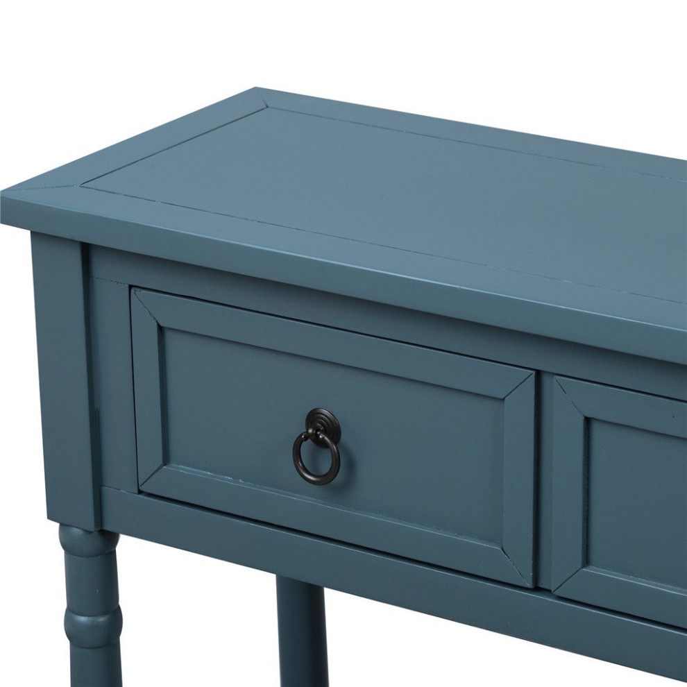 Traditional Console Table  Hardwood Frame  amp4 Drawers With Ring Pulls   Traditional   Console Tables   by Decor Love  Houzz