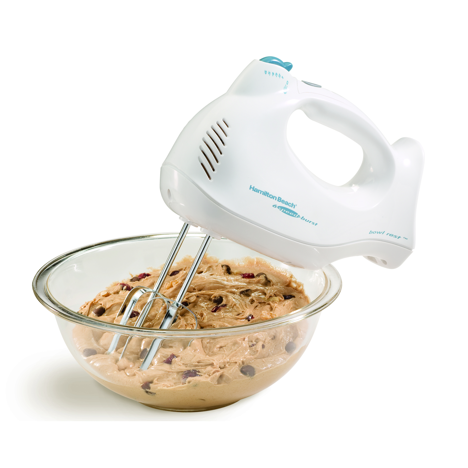 Hamilton Beach White 6 speed Hand Mixer