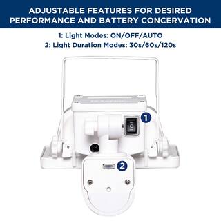 Westinghouse Solar 2000 Lumens White LED Motion Activated Single Head Flood Light (2-Pack) SR33AA01H‐06-2