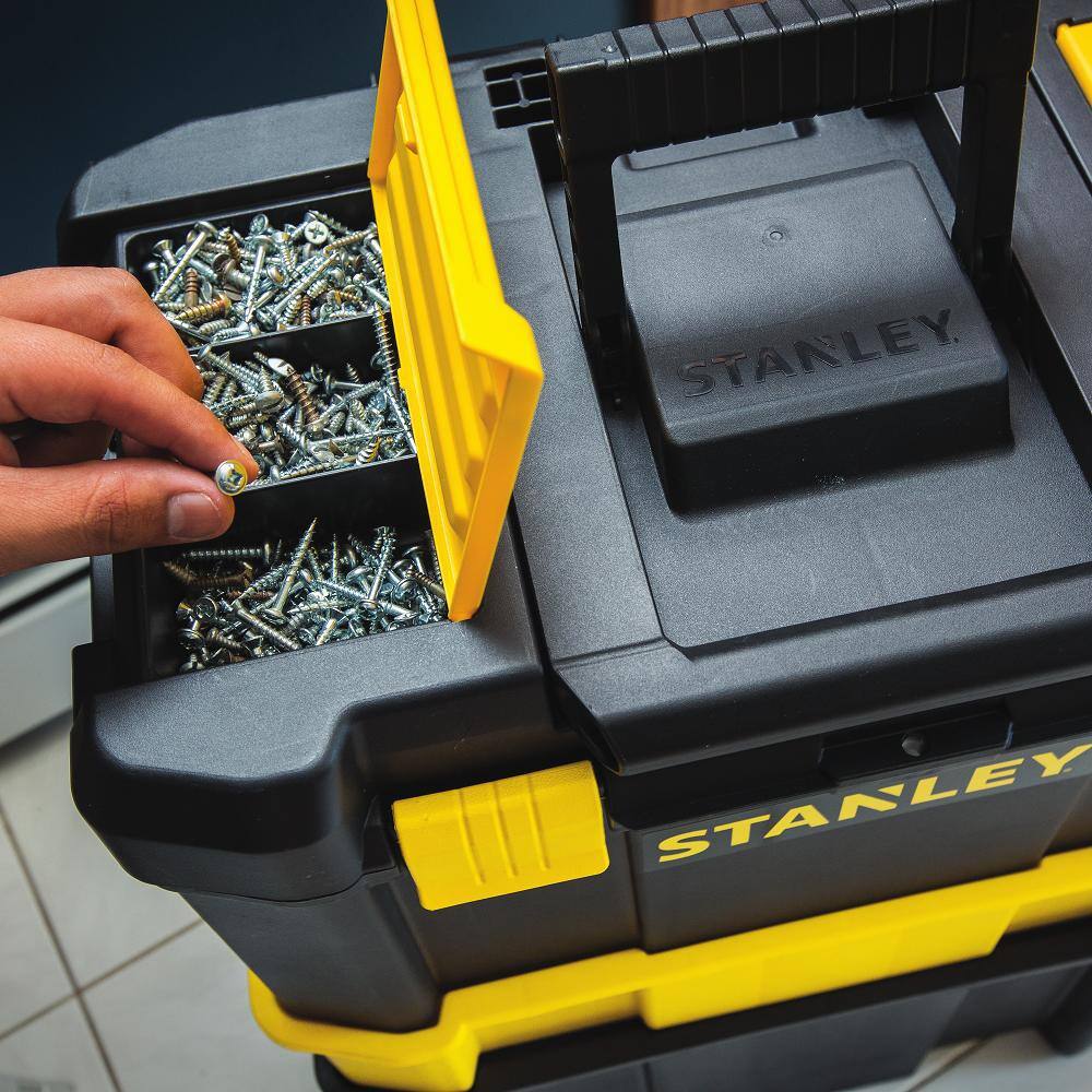 Stanley Essential 19 in. 3-in-1 Plastic Detachable Mobile Work Box STST18631