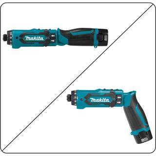 Makita 7.2V Lithium-Ion 14 in. Cordless Hex Driver-Drill Kit with Auto-Stop Clutch DF012DSE