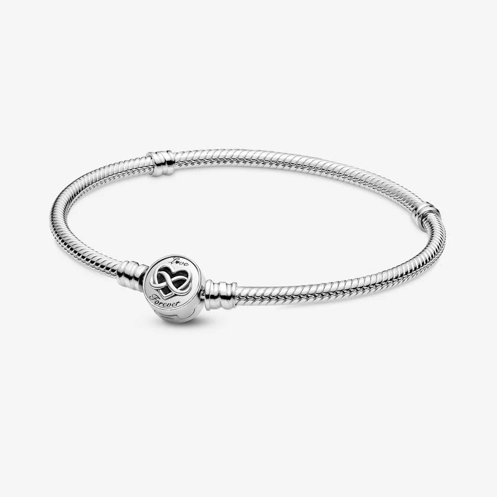 PANDORA  Pandora Moments Heart Infinity Clasp Snake Chain Bracelet