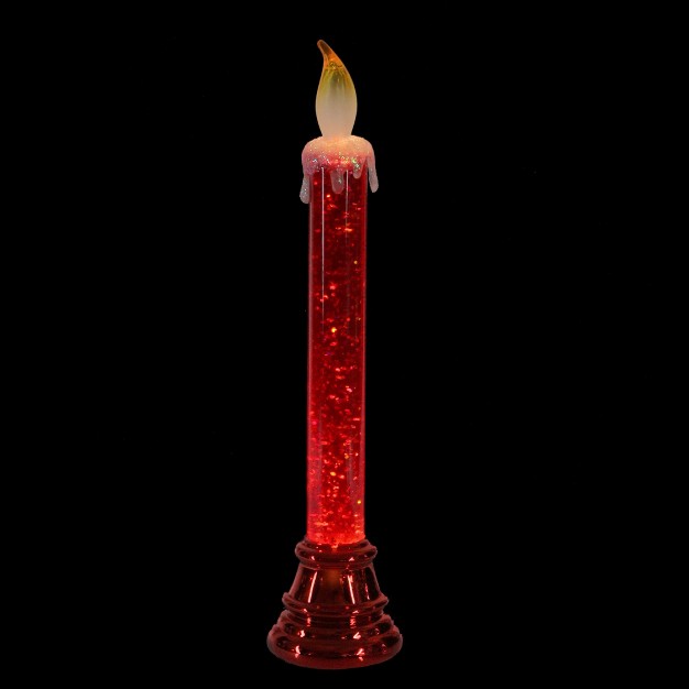 Northlight Red Led Glittered Flameless Christmas Candle Lamp 9 25 Inch