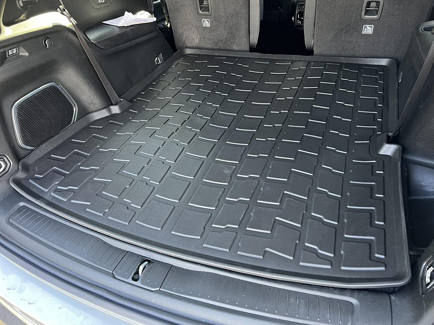 Premium Cargo Liner for Jeep Grand Cherokee L 7 Seats 2021 - 2023 - 100% Protection - Custom Fit Car Trunk Mat - All-Season Cargo Mat - 3D Shaped Laser Measured Trunk Liners for Jeep Grand Cherokee L