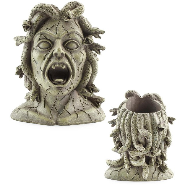 Darware Resin Medusa Head Planter Garden Decor Statue Flower Pot